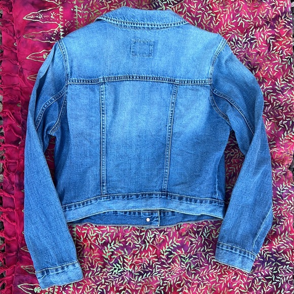 Old Navy Distressed Blue Denim Jean Jacket - Picture 2 of 11